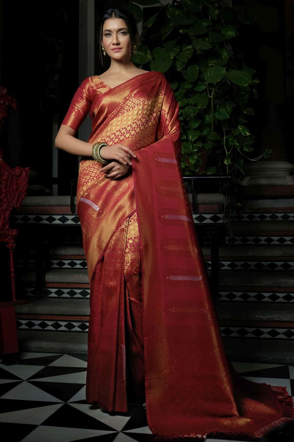 Designer Black Color Soft Silk Saree With Red Border and Blouse South  Indian Saree in USA, UK, Malaysia, South Africa, Dubai, Singapore