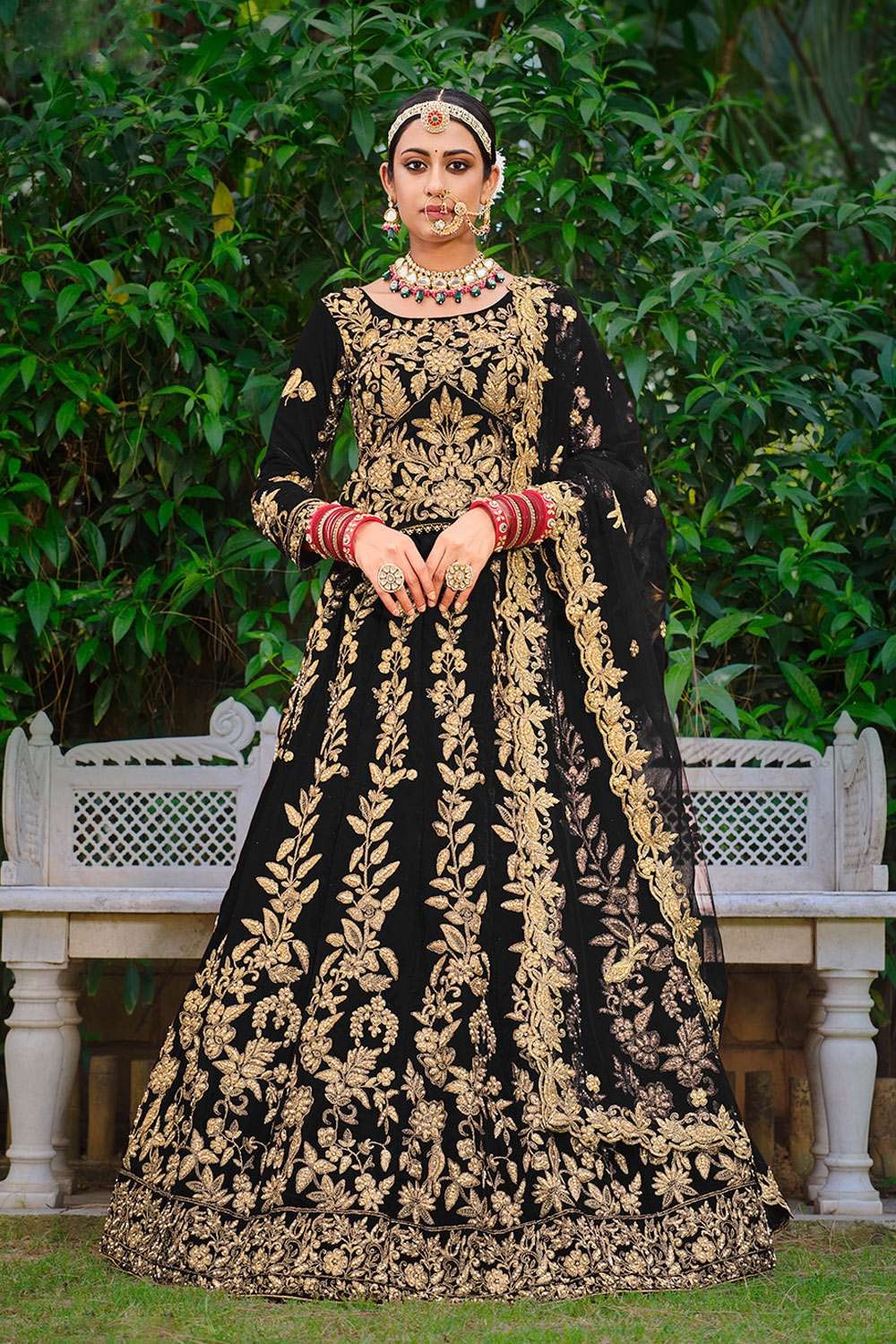 Buy Black Designer Wedding Wear Lehenga Choli | Wedding Lehenga Choli