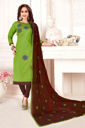Cotton Churidar Suit online, Cotton fabric Churidar salwar kameez